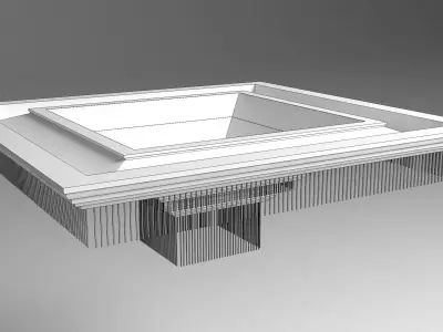 Box Chandelier with Crystal Hanging 3D model