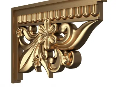 Stair Brackets 06 Low-poly 3D model