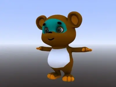 BEAR CARTOON Low-poly 3D model