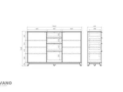 OM Chest Of Drawers CASE 060 3D model