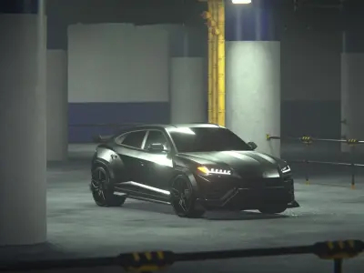 Parking Theme Environment 3D model 3D model