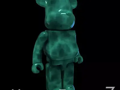 Light Green Jade  Bear brick 3D model
