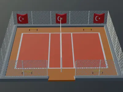 Volleyball Stadium - Turkey Low-poly 3D model