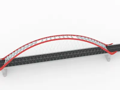 Bridge Bugrinsky Stylized low poly  Low-poly 3D model