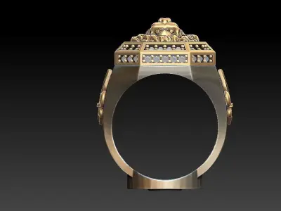 Lion ring luxury  3D print model