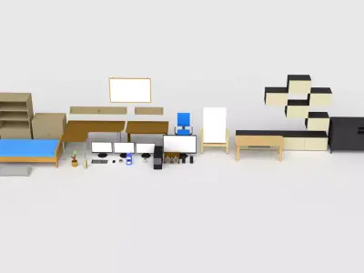 Interior Assets Low poly Low-poly 3D model