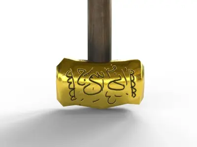 War Axe PBR game ready Low-poly 3D model