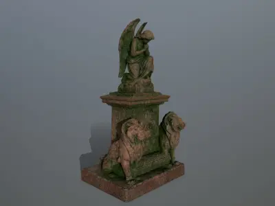 statue 4 Low-poly 3D model