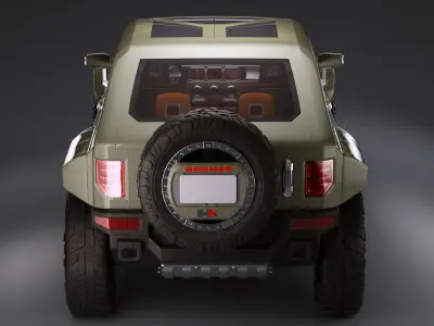 Car 4x4 Vehicle with openable Doors and detachable Roof 3D model