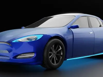 Electric Car - Tesla Model S 3D model