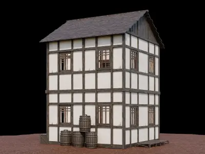 Medieval Village Asset 19- 4K Textures Game Ready Low-poly 3D model