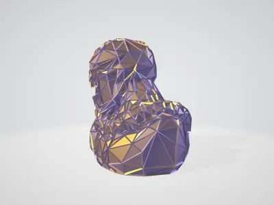 Nemesis Resident Evil bust WIREFRAME VORONOI WIREMESH MESH 3D print model