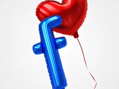 Balloons in different shapes 3D model