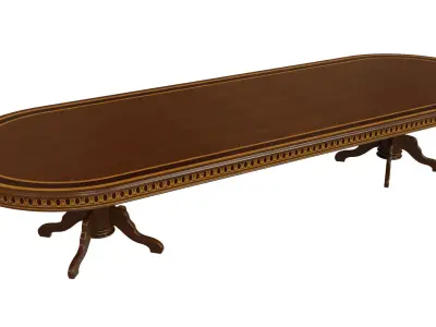 Wooden table with veneers 4000 3D model