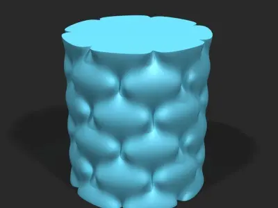Cups and vases - bumpy surface 3D print model