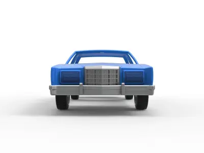 Shell and wheels Thunderbird T-Top 1979 Scale 1 to 25 3D print model