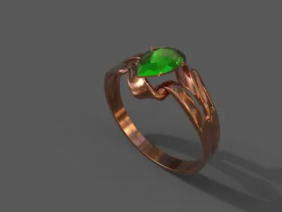 High-Quality 3D Ring Model Low-poly 3D model 31