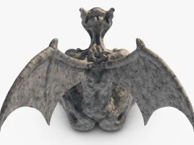 Gargoyl 01 Low-poly 3D model