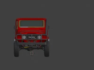 45 Series Land Cruiser Low-poly 3D model