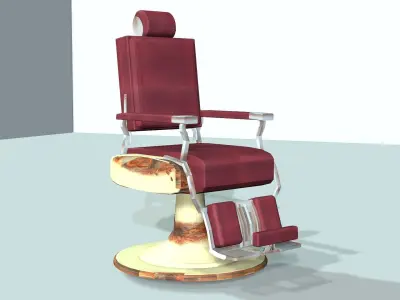  old barber chair 3D model