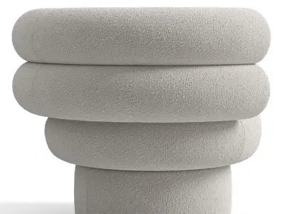 Rolland Armchair Italian Boucle Ecru 3D model