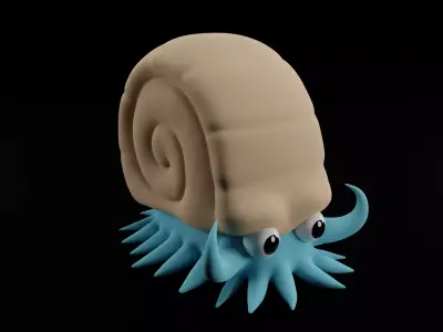 Amonyte pokemon 3D model for 3D print sculpting 3D print model