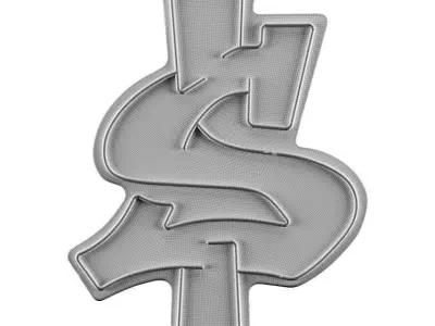 Money Neon Sign 3D model