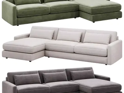 Kipton Two-Piece Chaise Sectional By Arhaus 3D model