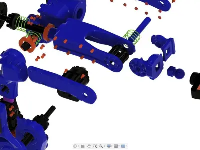 Desktop Industrial robot 3-10 Scaled Phone holder or design 3D print model