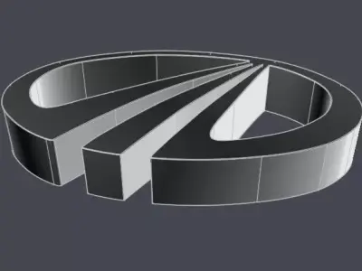 Mahindra logo CAD model 3D model