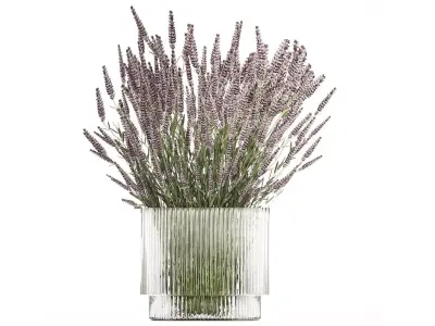 Bouquet Of Wild Flowers  With Lavender Sage 513 3D model