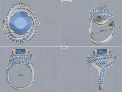 ring woman  3D print model