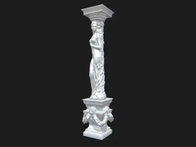 woman girl column 3D model