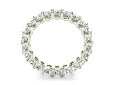 U Shaped Eternity Ring 2 point 2 mm stone size swiss 8 and EU48 3D print model