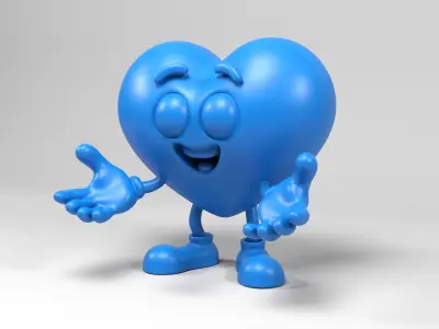 Funny heart 3D print model