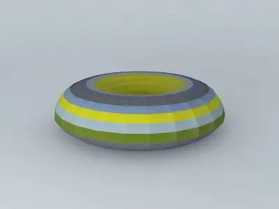 Floating boat 3D model