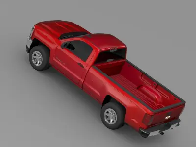 Chevrolet Silverado LS Regular Cab  Long Box 2016 3D model