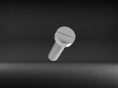 Slotted Head Screw Model 3D print model