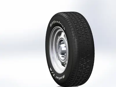 Wheels for scale model of  Pontiac 1964-73 3D print model