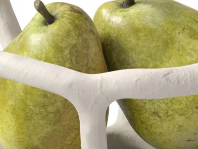 Nested bowl with pears 3D model