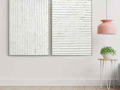 Plaster Two Photo Frame 176 Low-poly 3D model
