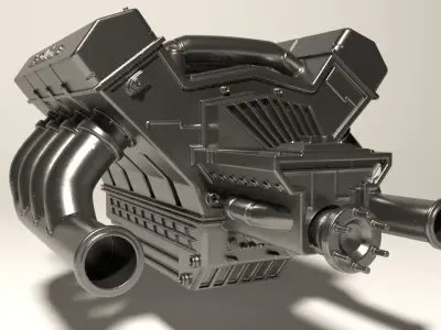 car Engine for 3Dprint 3D print model