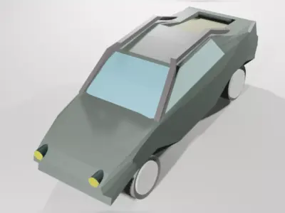 Simple Car Low-poly 3D model