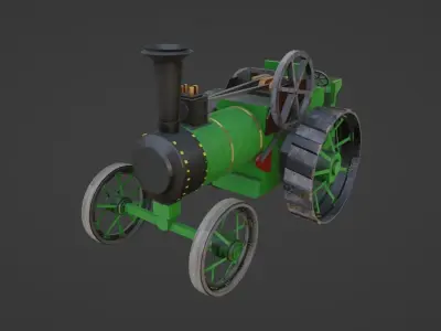 Burrell Traction Engine Low-poly 3D model