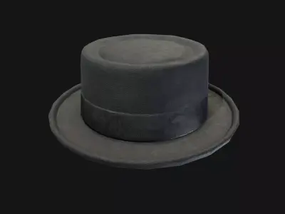 Top Hat Game-Ready 3D Model Low-poly 3D model