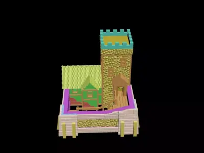 Medieval House 53 3D print model 3D model