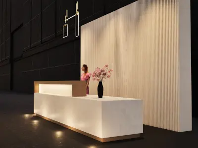exhibition stand Low-poly 3D model