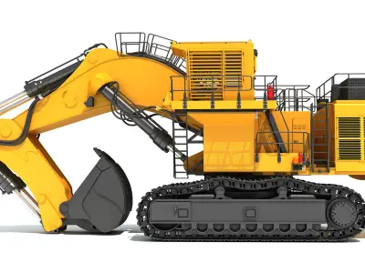 Tracked Mining Excavator 3D model