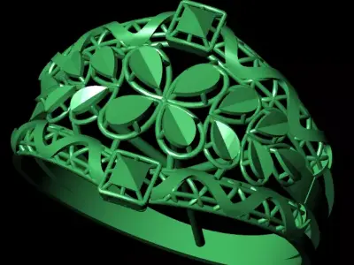 Rings 3D print model 4