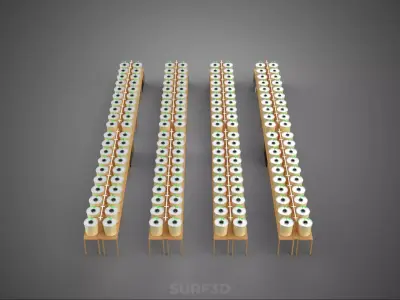 TECHNICAL DIAGRAM MODULAR DUTCH BUCKET INDOOR HYDROPONIC SYSTEM 3D model